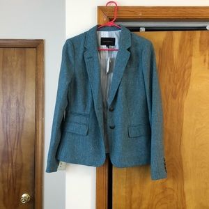 Teal wool blazer